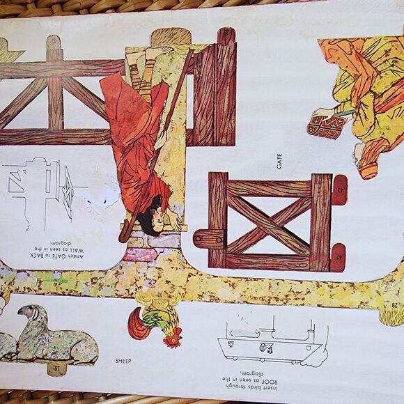 Vintage 1963 Whitman Publishing Co. Manger Scene Punch Out - Picture 11 of 11